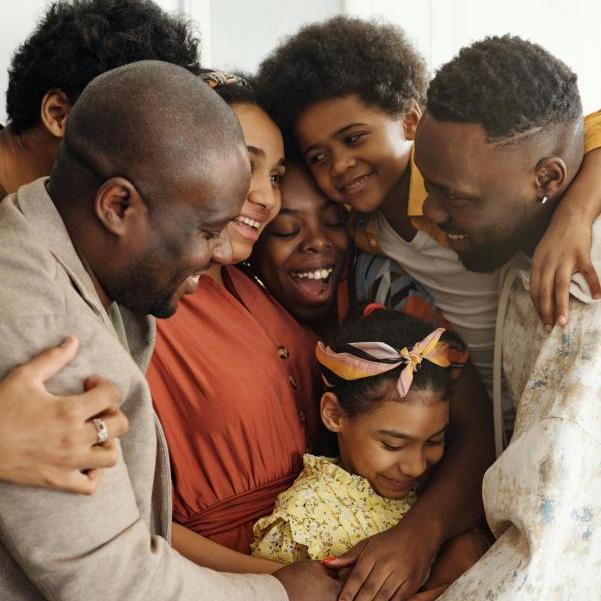 		Family gathering for a group hug
	