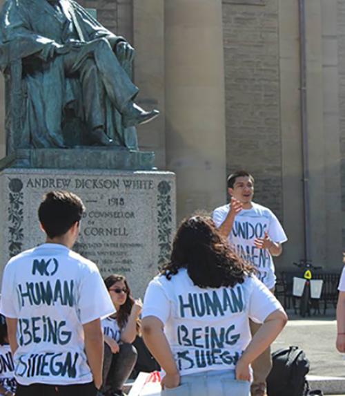 		 Students at a DACA rally on campus
	