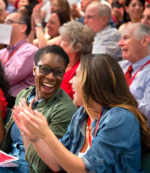 		 Cornell alumna at reunion
	