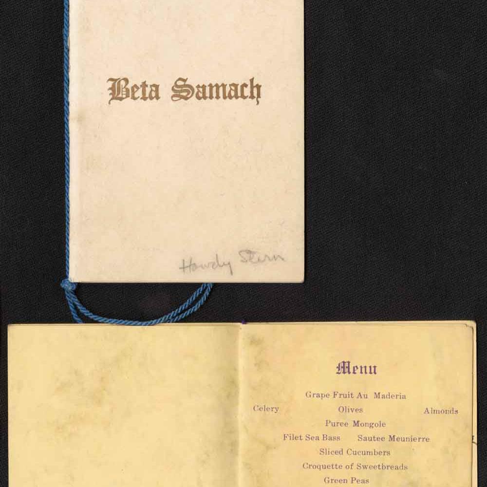 image showing menu for a dinner