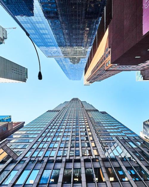 Skyscrapers, a view from the ground