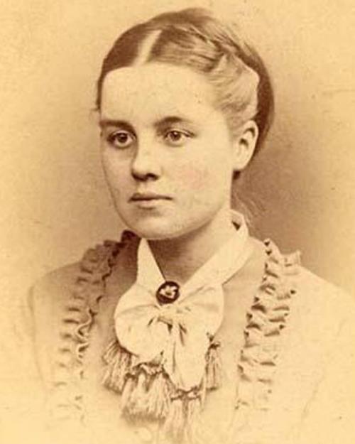 Historic photo from 1873, of a young woman