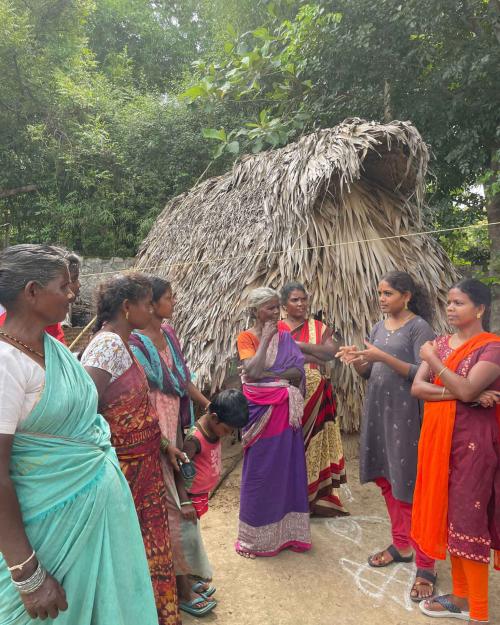 woman in Indian town