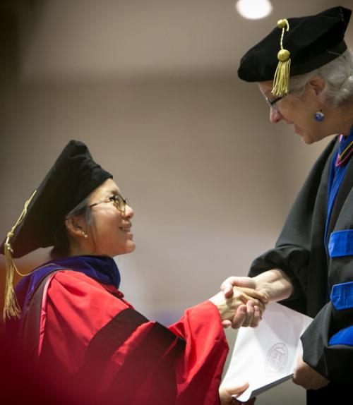  Woman receiving Ph.D.