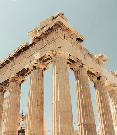  The corner of the Parthenon