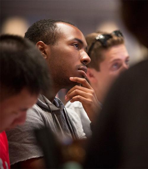  student listening in lecture