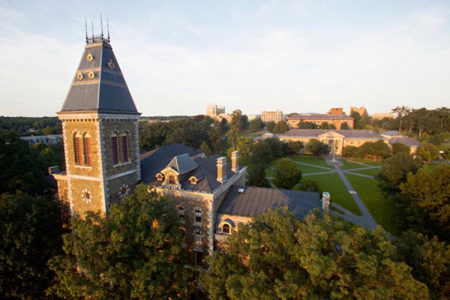 Arts Quad view from a drone