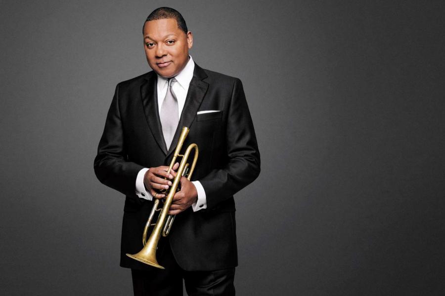 Wynton Marsalis holding a trumpet