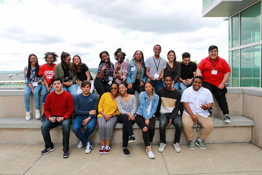 group of students outside 