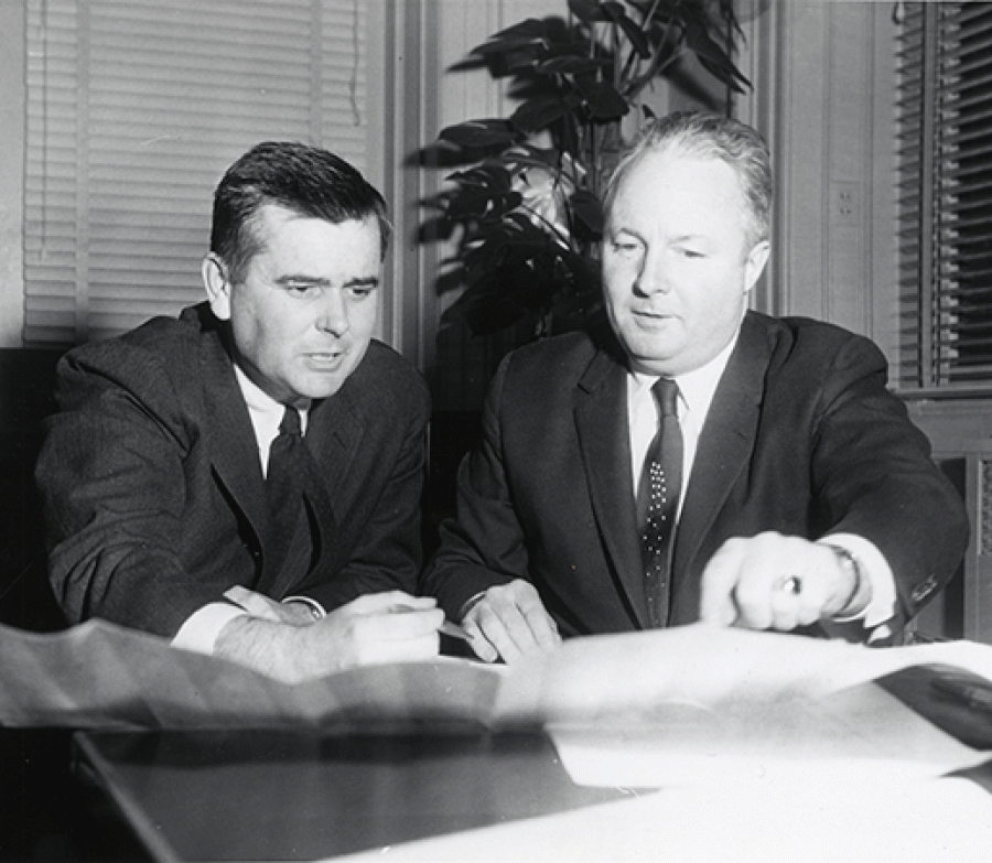  Ed Logue and Boston mayor John F. Collins