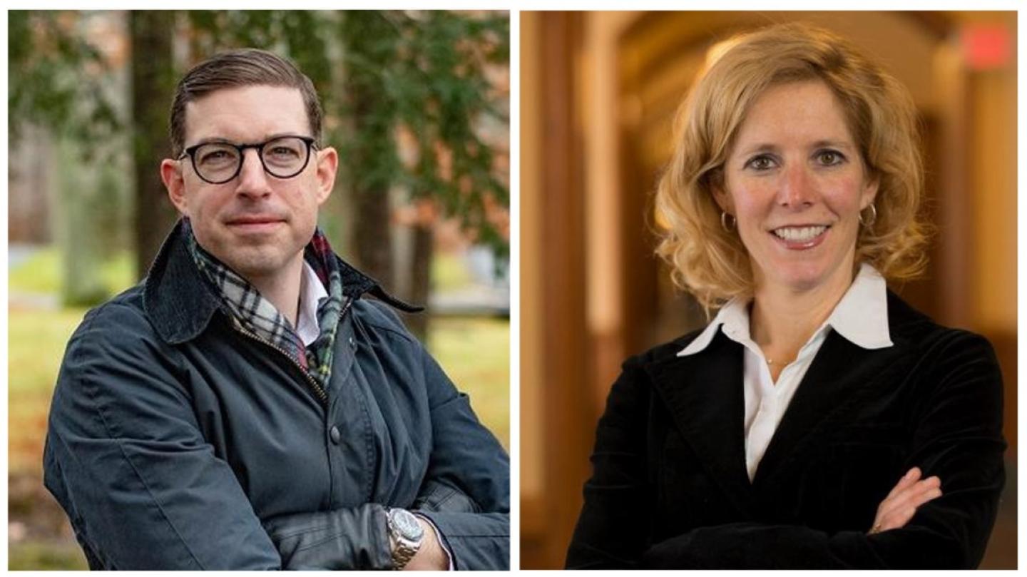 Two headshots: Paul Lushenko (left) and Sarah Kreps